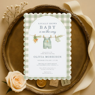 Invitation Baby Shower Bébé Cultivé Localement