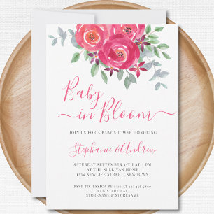Invitation Baby shower bébé en fleurs Couples