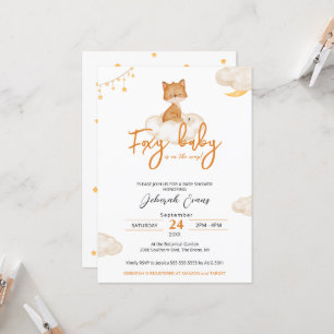 Invitation Baby shower bébé Foxy