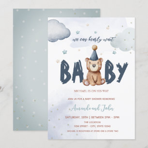 Invitation Baby shower bébé Teddy Bear