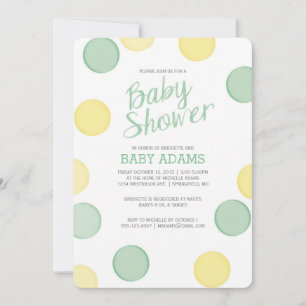 Invitation Baby shower  Bébés bulles neutres