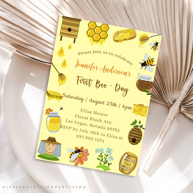 Invitation Baby shower Bee Baby shower (Créateur téléchargé)