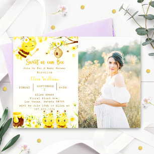 Invitation Baby shower Bee Sweet As Can Bee Photo