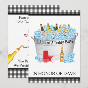 Invitation Baby shower Beer Party - Presque un papa