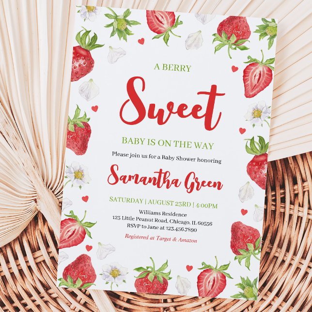 Invitation Baby Shower « Berry Sweet » (Créateur téléchargé)