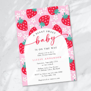 Invitation Baby shower Berry Sweet Strawberry