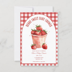 Invitation Baby shower Berry Sweet Strawberry