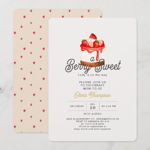Invitation Baby shower Berry Sweet Strawberry
