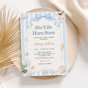Invitation Baby Shower Bientôt Ici Coquillages