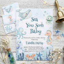 Baby Shower Bientôt Sous l'Océan Animaux de l'Océa