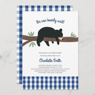 Invitation Baby shower Black Bear Cub