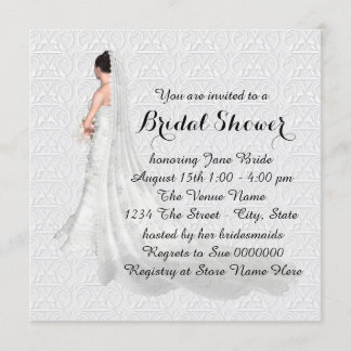 Invitation Baby Shower Blanc