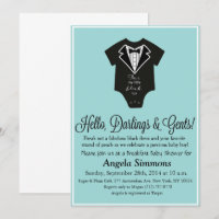 Invitation Baby Shower Bleu