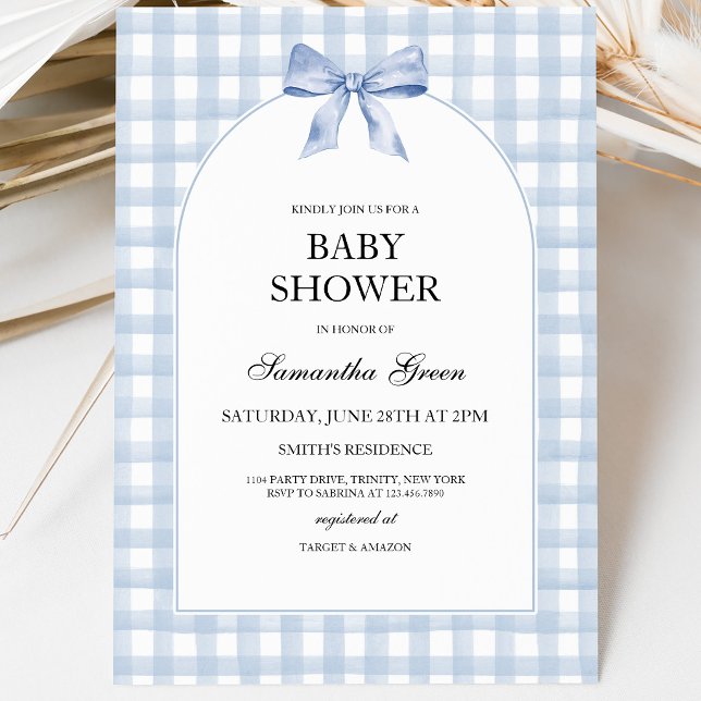 Invitation Baby-Shower Bleu (Créateur téléchargé)