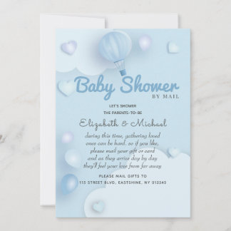 Invitation Baby shower bleu