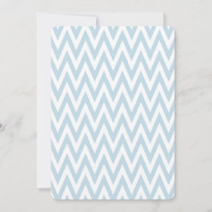 Invitation Baby shower bleu blanc Chevron