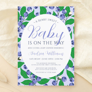 Invitation Baby shower bleu bleuet doux