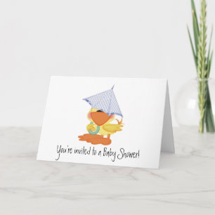Invitation baby shower-Bleu Canard/Quackup