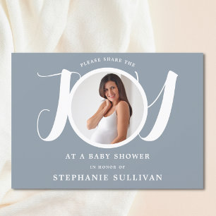 Invitation Baby shower bleu garçon