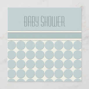 Invitation Baby shower bleu moderne frais