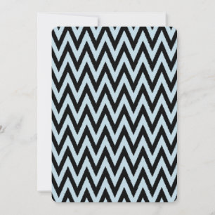 Invitation Baby shower bleu noir Chevron