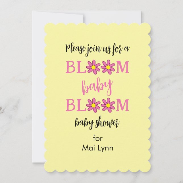 Invitation Baby shower Bloom Baby Bloom (Devant)