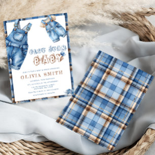 Invitation Baby shower Blue Jean Boy
