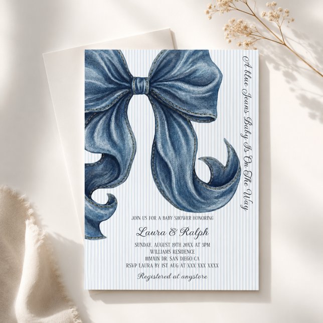 Invitation Baby Shower Blue Jeans Bébé (Créateur téléchargé)