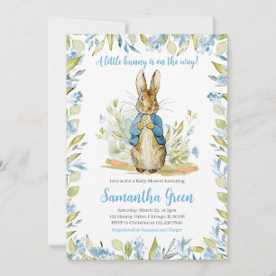 Invitation Baby shower Blue Peter Rabbit