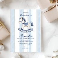 Baby shower Blue Rocking Horse