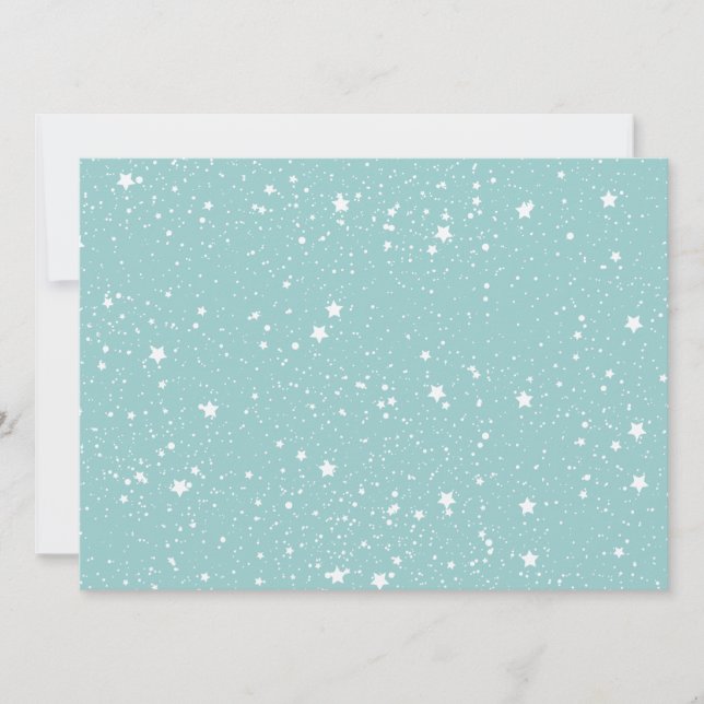 Invitation Baby shower Blue Stars (Devant)