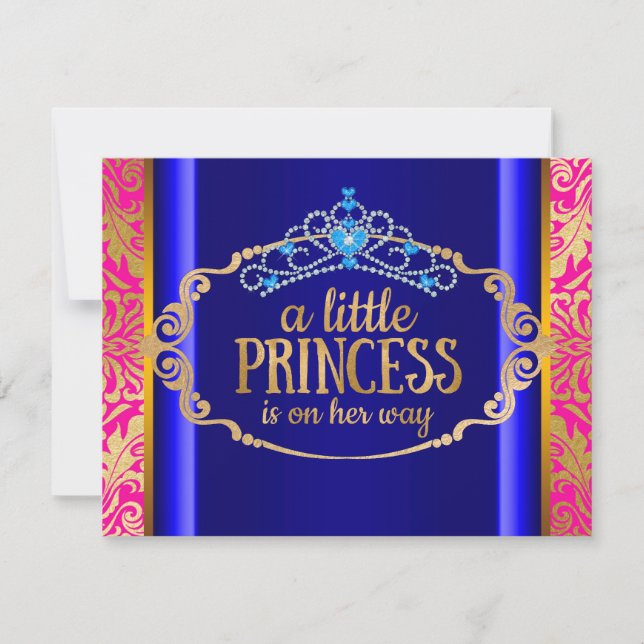 Invitation Baby Shower Bohème Chic Princesse Indienne (Devant)
