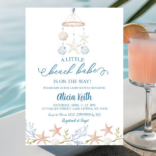 Invitation Baby shower Bohème Côtière Little Beach Babe