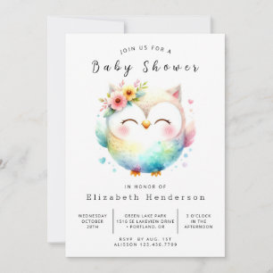 Invitation Baby shower bohème de Happy Owl