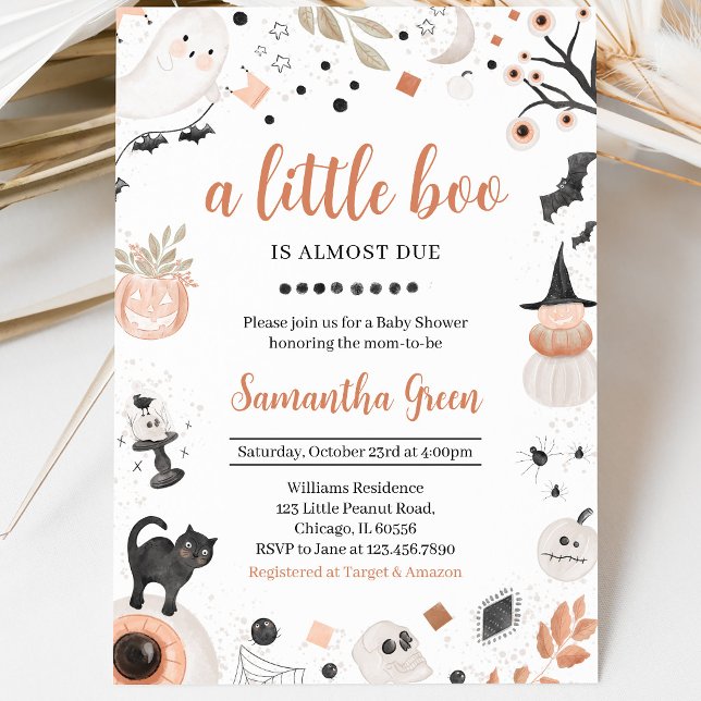 Invitation Baby Shower Bohème Halloween (Créateur téléchargé)