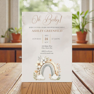 Invitation Baby-Shower Bohème Mixte