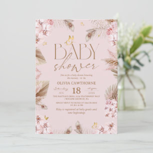 Invitation Baby Shower Bohème Moderne
