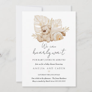 Invitation Baby Shower Bohème On Peut à Peine Attendre