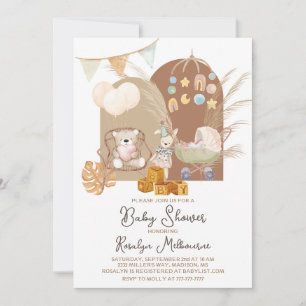 Invitation Baby shower Boho