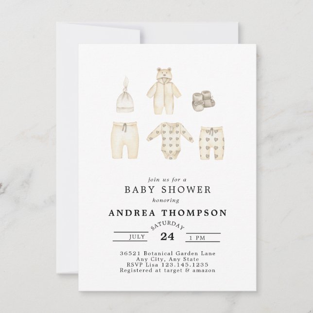 Invitation Baby shower Boho (Devant)