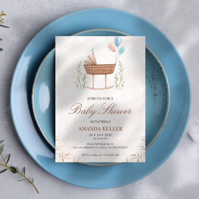 Invitation Baby shower Boho (Créateur téléchargé)