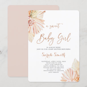 Invitation Baby shower Boho Blush