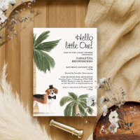 Baby shower Boho Chien Boy Beagle rustique