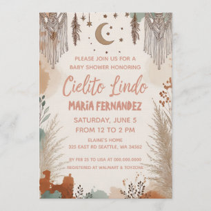 Invitation Baby Shower Boho Cielito Lindo