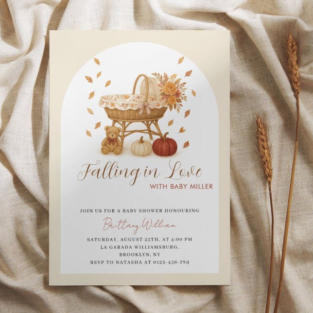 Invitation Baby shower Boho Citrouille d'automne (Créateur téléchargé)