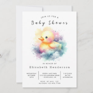 Invitation Baby shower Boho Custom Duck