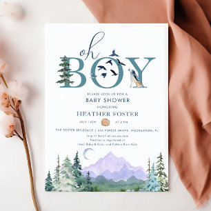 Invitation Baby shower Boho de la forêt de la aquarelle