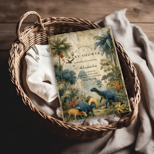 Invitation Baby Shower Boho Dino
