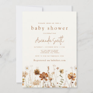 Invitation Baby shower Boho Fall