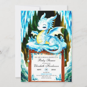Invitation Baby shower Boho Little Dragon